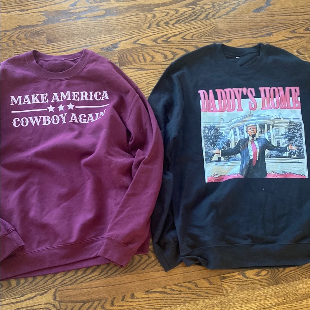 Maroon and Black Graphic Sweatshirts